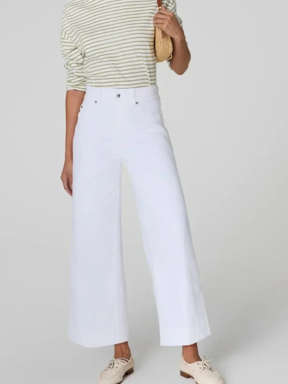Spanx SPANXshape EveryWear Wide Leg Jeans Womens 2X Petite White - Picture 1 of 6